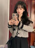 圣保美韓系連衣裙春秋冬季女2025新款高級感氣質(zhì)針織衫半身裙子兩件套裝 套裝【上衣+半身裙】 M 碼 曬單實(shí)拍圖