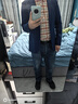 老爺車(chē)（LAOYECHE）純棉男士長(zhǎng)袖襯衫時(shí)尚免燙休閑格子加厚襯衣春秋季男裝磨毛上衣潮 23545紅色 XL 曬單實(shí)拍圖