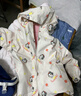迪士尼女童沖鋒衣兒童外套春秋戶外三合一中大童秋裝 S312米白 150cm  曬單實拍圖