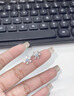 中國黃金（CHINA GOLD）銀耳釘女S925銀雪花耳釘簡約韓版耳環(huán)國慶中秋節(jié)禮物送女友老婆 足銀耳釘*海洋之心【甄選禮盒】 曬單實拍圖