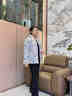 愛(ài)麥依中年媽媽冬裝時(shí)尚國風(fēng)加絨加厚棉服中老年人女冬季新中式棉襖外套 6838淺藍色 XL 建議90-105斤 曬單實(shí)拍圖