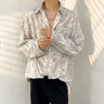 ZMEX港風(fēng)古著vintage襯衫男長(zhǎng)袖垂墜感寬松痞帥輕奢潮流復(fù)古花襯衣男 腰果花 白色【垂感好】 XL 曬單實(shí)拍圖