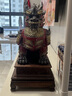 莫尼森（MOREISAN）陶瓷麒麟擺件一對(duì)大號(hào)公母中式家居玄關(guān)裝飾品送搬家禮物喬遷 祥瑞麒麟小號(hào)紅色一對(duì) 曬單實(shí)拍圖