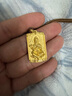 周大生黃金吊墜十二生肖菩薩守護(hù)佛項(xiàng)鏈送老婆禮物本命年情人節(jié)多退少補(bǔ) 普賢菩薩（蛇）贈(zèng)咖色頸繩 約4.5g 曬單實(shí)拍圖