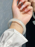 中國珠寶白月光手鐲女瑪瑙荔枝凍玉鐲子時尚飾品七夕情人節(jié)禮物送女友老婆 玉髓白月光手鐲-56#+品牌禮盒 曬單實拍圖