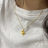 中國(guó)珠寶黃金項(xiàng)鏈女幸運(yùn)四葉草足金吊墜38婦女節(jié)送女友老婆節(jié)日生日禮物 四葉草吊墜 品牌禮盒 送金色銀鏈 曬單實(shí)拍圖