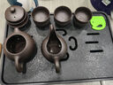 賞福紫砂功夫茶具整套泡茶壺蓋碗茶杯烏金瓷石儲排雙用茶盤小套裝家用 紫砂茶壺9件套+中號如意茶盤 曬單實拍圖