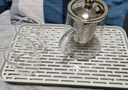 富光 茶壺茶水分離玻璃泡茶壺煮茶耐高溫帶濾網(wǎng)飄逸杯功夫茶茶具 580ml+4杯+瀝水盤 曬單實拍圖