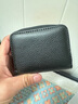 MAIWEINI真牛皮卡包男防消磁卡夾超薄防盜刷證件包大容量女銀行卡小巧卡夾 黑色【12卡位+2證件位】 曬單實(shí)拍圖