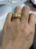 中國黃金（CHINA GOLD）足金中古鴿子蛋戒指點鉆指環(huán)新款純金送老婆生日生日送女朋友禮物 足金白色鴿子蛋戒指 約2.5g【12號】 曬單實拍圖