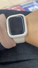 例米適用蘋果applewatch10/9/8手表S7表帶iwatch7保護(hù)套S10/9/8硅膠s6軟殼邊框ultra保護(hù)殼 古董白 適用iwatch 7/8/9-41mm 曬單實(shí)拍圖