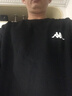 卡帕Kappa圓領(lǐng)衛衣男純棉春秋季寬松大碼套頭衫背靠背加肥加大加絨打底衫潮 黑色【加絨款】 2XL（145-165斤左右） 曬單實(shí)拍圖