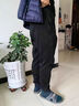 恒源祥男裝純棉運動(dòng)長(cháng)褲男士夏季款純色寬松直筒松緊腰百搭休閑褲 直筒黑色 加絨款XL碼【135-165斤】 曬單實(shí)拍圖
