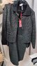 皮爾卡丹（pierre cardin）小香風(fēng)套裝連衣裙女2025新款氣質(zhì)端莊大氣貴夫人千鳥格套裝針織 灰色(兩件) 2XL 曬單實(shí)拍圖