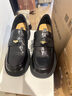 NINE WEST/玖熙樂(lè)福鞋女9W金幣復(fù)古文藝中跟小皮鞋 NP414028KK 黑色38 曬單實(shí)拍圖