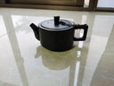 粗陶小茶壺德化陶瓷復古簡(jiǎn)易泡茶壺辦公家用黑色功夫茶具黑陶單壺 黑陶-漢元壺 180ml 曬單實(shí)拍圖
