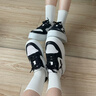 卡米高內(nèi)增高十字花小白鞋女8CM2025春季新款板鞋厚底百搭小個(gè)子休閑鞋 黑色內(nèi)增高8CM 34 曬單實(shí)拍圖