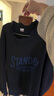 英克斯（inxx）Standby 潮牌破洞復(fù)古感手寫體字母針織衫男不規(guī)則破壞圓領(lǐng)毛衣女 墨綠 M 曬單實拍圖