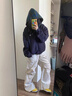 派吉鯊藏青色連帽開衫衛(wèi)衣女秋冬季新款小個子韓系休閑深秋外套 藏青色【春秋】 薄款 M 曬單實拍圖