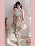 唐努烏漢服女新年戰(zhàn)袍洛麗塔Lolita連衣裙中華風(fēng)可愛(ài)長(zhǎng)袖 新年戰(zhàn)袍粉色 M 【80-100斤】 曬單實(shí)拍圖