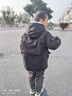 迪士尼童裝男童連帽棉服加絨秋冬裝寶寶棉衣秋冬男寶外套休閑兒童上衣 高品質(zhì)-加絨加厚黑色 140 曬單實(shí)拍圖