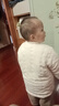 棉谷朵兒童條紋手工棉花棉襖棉褲套裝男女寶寶冬季居家加厚保暖棉衣棉服 黃色條紋 120cm 曬單實(shí)拍圖