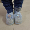 G.duck小黃鴨艾莎公主靴女童水晶鞋秋冬季新款女孩馬丁靴短靴寶寶加絨皮 藍色（二棉） 28 內長(cháng)17.2cm 曬單實(shí)拍圖