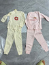 拉比兒童內衣套裝雙面布男女童秋衣秋褲純棉2套裝 肩開(kāi)統一色100 曬單實(shí)拍圖