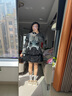 LULUALWAYS【商場(chǎng)同款】冬季新款宮廷風(fēng)設(shè)計(jì)感拼接盤扣連衣裙 綠色 S 曬單實(shí)拍圖