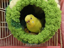 牛寵（niuchong）鸚鵡保暖窩鳥(niǎo)窩睡窩玄鳳牡丹虎皮小太陽(yáng)棉窩過(guò)冬加厚冬季鳥(niǎo)類(lèi)用品 鳥(niǎo)用棉窩-森林綠 曬單實(shí)拍圖