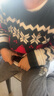 暇步士（Hush Puppies）童裝男童女童線衣圣誕冬裝新款兒童線衣棉柔軟舒適百搭圣誕線衣 叢林綠 140 cm 曬單實拍圖