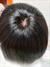 美蝶假發(fā)全頭套女真人發(fā)絲波波頭掛耳短發(fā)帽子真發(fā)自然中老年女媽媽款 前網(wǎng)雙遞針手工鉤織 自然黑 短發(fā) 曬單實(shí)拍圖