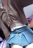 蕭遇（XIAOYU）2025年春天夏季新款女士兩件套裝牛仔短連衣裙小個子穿搭氣質(zhì)衣服 針織上衣+牛仔短裙 S (建議85-95斤) 曬單實拍圖