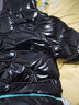 忙忙熊童裝女童冬季羽絨棉服女孩中大童新款洋氣中長(cháng)款棉外套長(cháng)袖連帽加絨加厚秋冬大衣 黑色 160 曬單實(shí)拍圖
