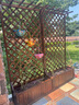 柏菲亞防腐木柵欄花架花盆爬藤架攀爬戶(hù)外圍欄室外庭院裝飾花槽隔斷 帶頂噴3層戶(hù)外清漆]80*180高40cm 曬單實(shí)拍圖