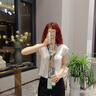 CHANEELR & KARITH絲巾女士帶飄帶圍巾搭配襯衫綠色長(zhǎng)條小絲巾中秋禮物送女友送老婆 【綠色叢林】禮盒婆婆長(zhǎng)輩 高級(jí)感ck風(fēng) 曬單實(shí)拍圖