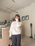 Teenie Weenie小熊女裝衛衣2025年春季新款圓領(lǐng)熊頭刺繡少女感上衣 象牙白 S 曬單實(shí)拍圖