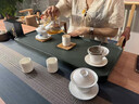 天然烏金石茶盤(pán)帶排水家用茶臺茶具現代高端石頭茶托盤(pán)茶海天羅綠 天羅綠 70*35*3cm 曬單實(shí)拍圖