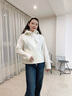 ELAND【優(yōu)可絲】衣戀短外套女連帽設計透氣舒適外套2025夏季新款 象牙白/白色(39)Ivory L /170 曬單實拍圖