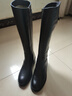 百麗（Belle）質(zhì)感騎士靴女商場(chǎng)同款真皮利落高筒靴3KV71DG4 黑色-絨里 37 (235mm) 曬單實(shí)拍圖