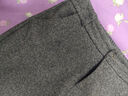 皮爾卡丹（pierre cardin）輕奢高檔中年加厚羊毛呢直筒褲女秋冬季新款高腰保暖抗寒寬松褲子 銀灰色 30 2尺3腰圍125至135斤 曬單實(shí)拍圖
