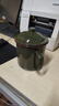 威慶加厚老式搪瓷杯口杯加大號(hào)茶缸子懷舊復(fù)古水杯軍綠色茶杯鐵杯帶蓋 12cm軍綠色介杯 曬單實(shí)拍圖