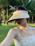JIOESC夏季超大帽檐防曬帽遮陽(yáng)帽女士空頂全臉太陽(yáng)帽子開(kāi)車(chē)騎行鴨舌帽 米色 【帽圍可調】 均碼 曬單實(shí)拍圖