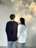 名創(chuàng)優(yōu)品（MINISO）初秋純棉打底衫男春秋重磅圓領(lǐng)內(nèi)搭上衣男女生百搭純色長(zhǎng)袖T恤潮 白色 M 170(30天質(zhì)量問(wèn)題全額退) 曬單實(shí)拍圖
