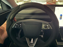 YZ適用tesla特斯拉model3Y方向盤套超薄吸汗車內(nèi)飾裝飾改裝丫配件 煥新版Model3鹿皮絨方向盤套-黑 曬單實拍圖