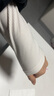 有棵樹(shù)羊毛打底衣女士小半高領(lǐng)莫代爾打底衫秋衣德絨保暖內衣發(fā)熱肌底衣 【含羊毛】皓月白 L 曬單實(shí)拍圖