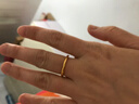 周六福5D硬金黃金戒指女莫比烏斯環(huán)生日禮物計價A019631 15號 約1.3g  曬單實拍圖
