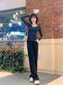 千鵝湖胖妹妹夏季冰絲闊腿褲女2025新款高腰垂感顯瘦休閑直筒拖地 黑色 薄款 【冰絲香蕉褲】有口袋 L 建議【100-115斤】 曬單實(shí)拍圖