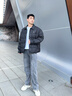 Calvin KleinJeans【防水】秋冬男士ck格子絎縫襯衫領(lǐng)鴨絨羽絨服J326805 PED-奶茶咖 L 曬單實(shí)拍圖