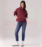 Levi's李維斯女士美式寬松時尚休閑簡約袋鼠兜抽繩連帽套頭衛(wèi)衣 酒紅色 S 曬單實拍圖